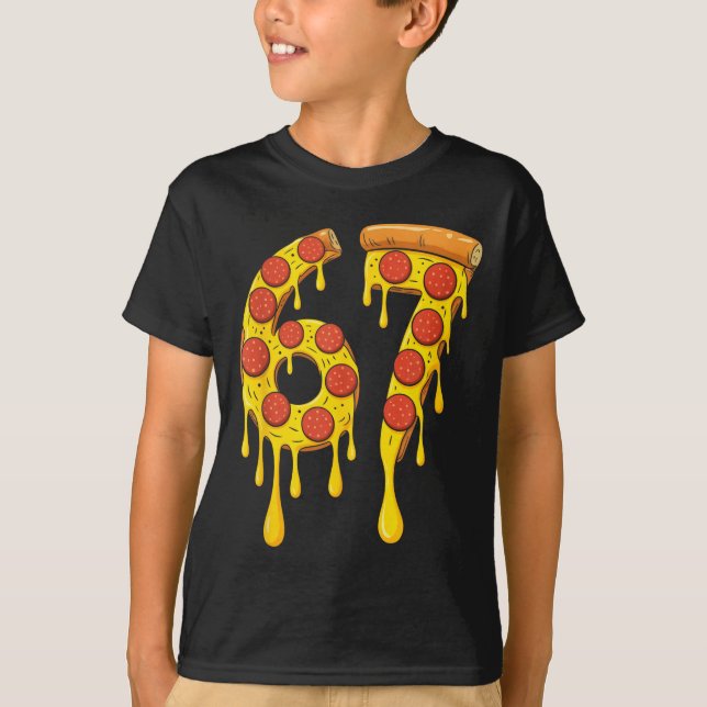 Funny Six Seven Zza 67 Number  T Shirt (Framsida)