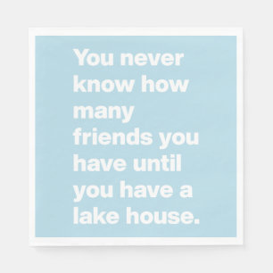Funny Sjö House Friends Citote Light Blue Party Pappersservett