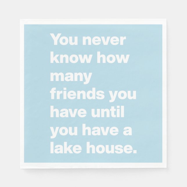 Funny Sjö House Friends Citote Light Blue Party Pappersservett (Framsidan)