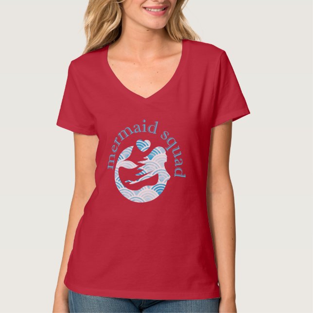 Funny Sjöjungfru Shirt | Funny Squad T-Shirt| Sjöj T (Framsida)