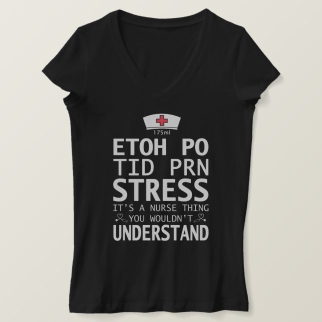 Funny sjuksköterska citat T-Shirt (Design framsida)