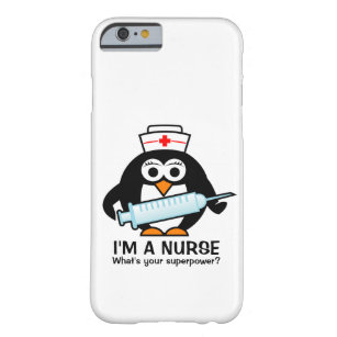 Funny sjuksköterska iPhone 6 fodral   Söt penguins Barely There iPhone 6 Fodral