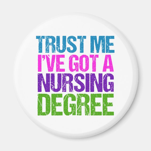 Funny sjuksköterskeskola Studenten Nurse Student Magnet (Framsidan)
