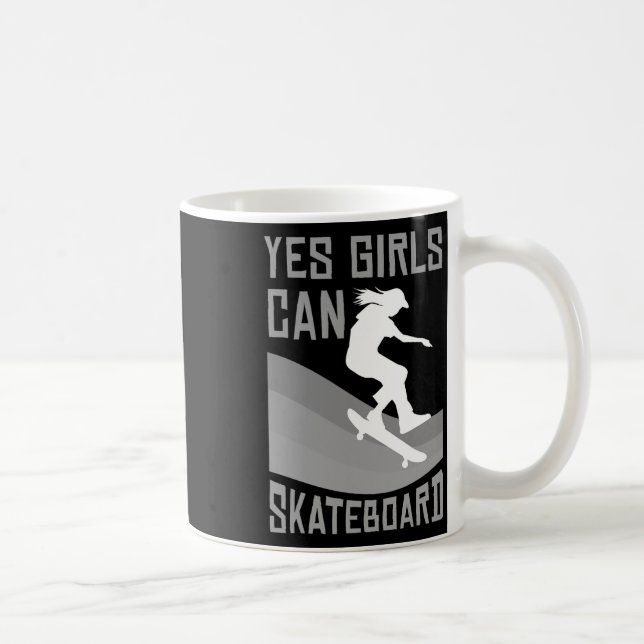 Funny Skateboard Gift For Girls Kids Skateboarding Kaffemugg (Höger)