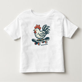Funny Skateboarding Farm Chicken Personlig T Shirt