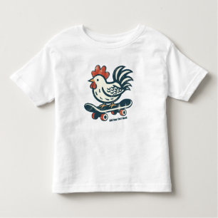 Funny Skateboarding Farm Chicken Personlig T Shirt