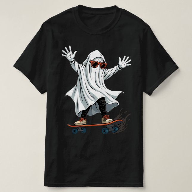 Funny Skateboarding Ghost Manar Value-Shirt T Shirt (Design framsida)