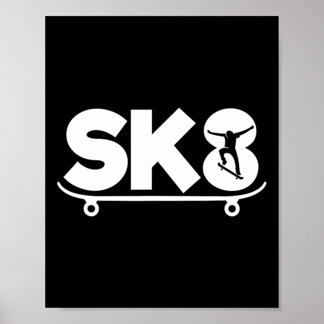 Funny Skater Skateboarding  Poster (Framsidan)