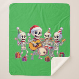 Funny Skeleton Band Christmas & New Year – 3D Cart