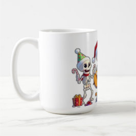 Funny Skeleton Band Christmas & New Year – 3D Cart Kaffemugg