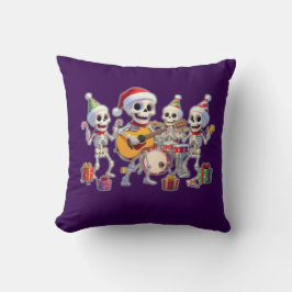 Funny Skeleton Band Christmas & New Year – 3D Cart Kudde