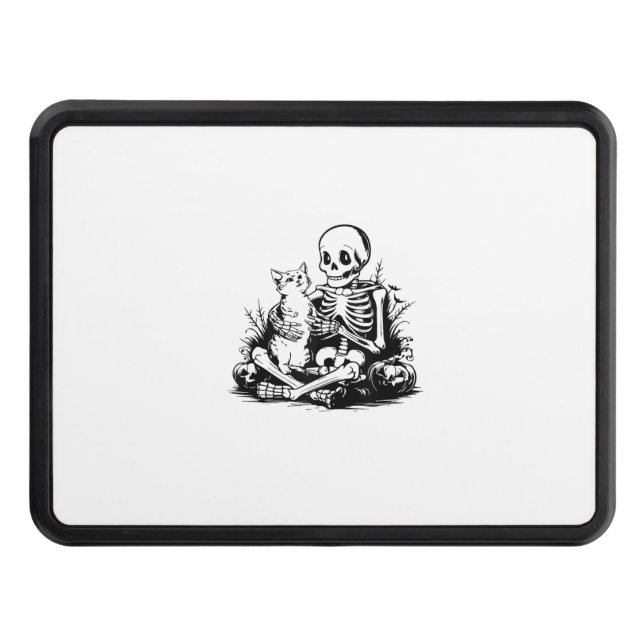 Funny Skeleton Cat Skull Kitty Cute Cat Goth Hallo Dragkroksskydd (Framsidan)