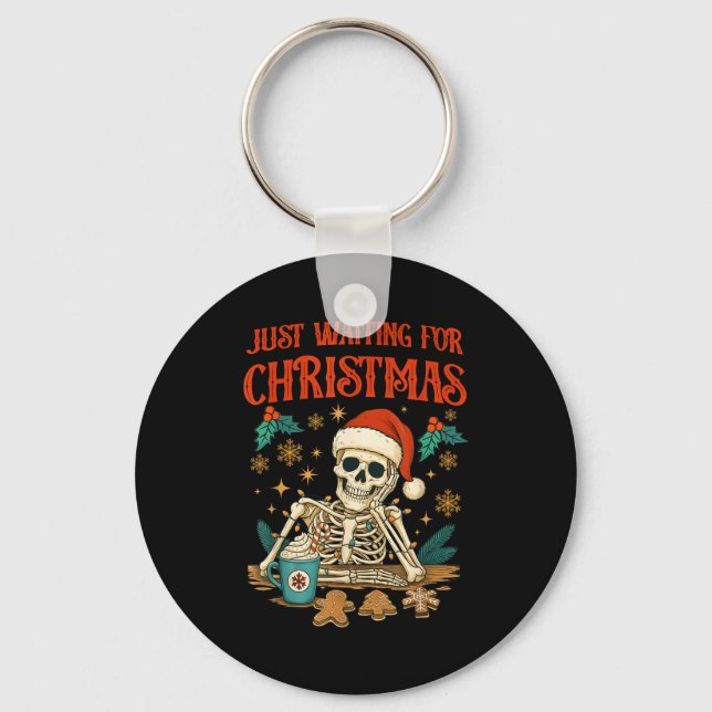 Funny Skeleton Christmas  Nyckelring (Framsida)