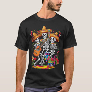 Funny Skeleton Cinco De Mayo Fiesta Mexican Festiv T Shirt