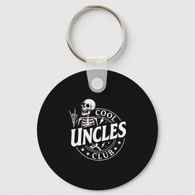 Funny Skeleton Cool Uncles Club New Uncle Men  Nyckelring (Framsida)