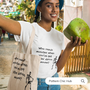 Funny Skeleton Dance Modern Elegant Halloween Vibe Tygkasse