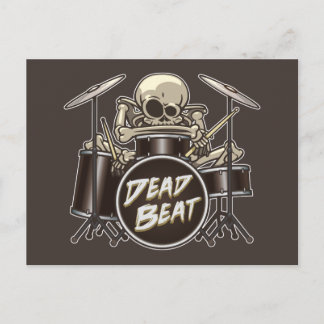 Funny Skeleton Drummer Vykort