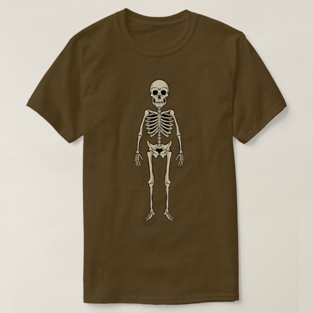 Funny Skeleton Halloween Scary Costume  T Shirt (Design framsida)