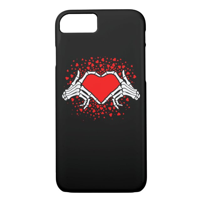 Funny Skeleton Hand Heart Valentines day Case-Mate iPhone Skal (Baksida)