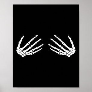 Funny Skeleton Händer Halloween 2019 Dam T Poster