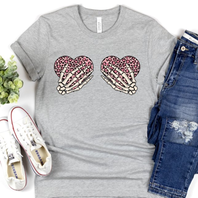 Funny Skeleton Händer Valentines day T Shirt (Skapare uppladdad)
