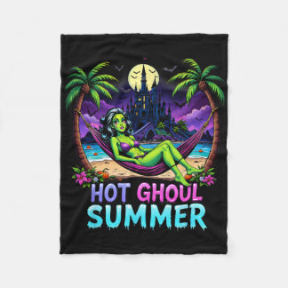 Funny Skeleton Ice Cream Hot Ghoul Summer Summerwe Fleecefilt