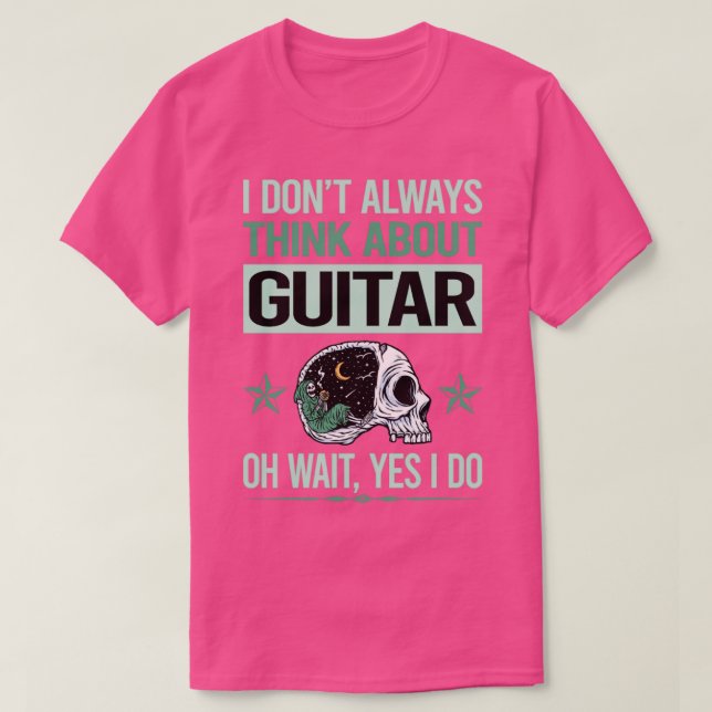 Funny Skeleton Ja, jag gör Guitar Guitarist T Shirt (Design framsida)