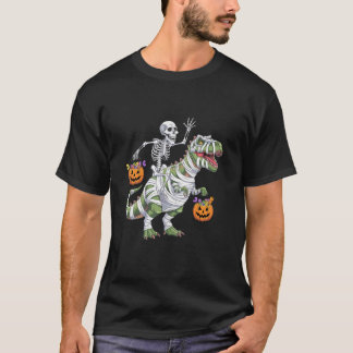 Funny Skeleton Mummy Dinosaur T Rex Candy Grab Hal Shirt