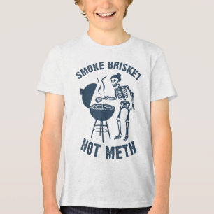 Funny Skeleton Retro Bbq Smoke Brisket Not _1 T Shirt