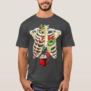 Funny Skeleton Rib Cage Hett Chocolate Ugly Christ T Shirt