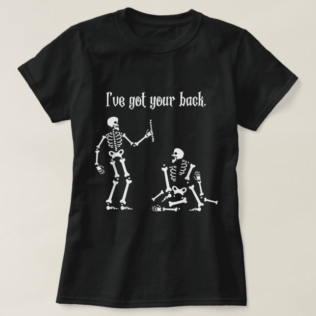 Funny Skeleton Shirt I Har din Back Chiropraktic T Shirt (Design framsida)
