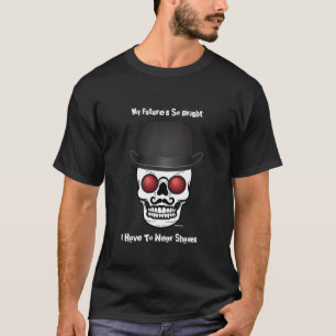 Funny Skeleton Skull Manar, skuldtröja Tee Shirt
