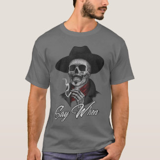 Funny Skeleton Smoking T Shirt