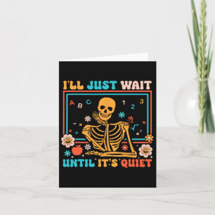 Funny Skeleton Teacher Halloween Costume Manar Wom Kort