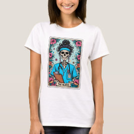 Funny Skeleton the Nurse Tarot T Shirt