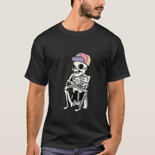 Funny Skeleton väntar T Shirt