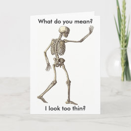 Funny Skeleton Wave Hand Happy halloween Kort