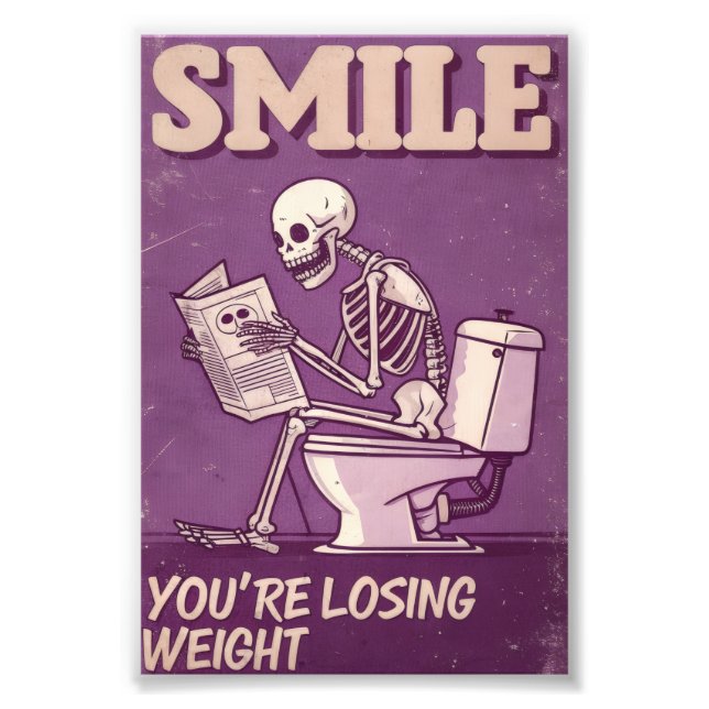 Funny Skeleton Weight Loss Poster (Framsidan)
