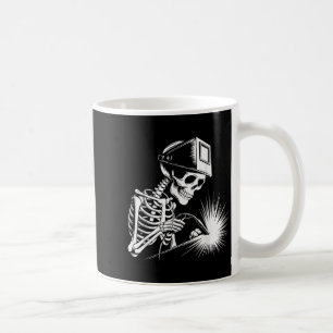 Funny Skeleton Welding Älskare Spooky Halloween We Kaffemugg