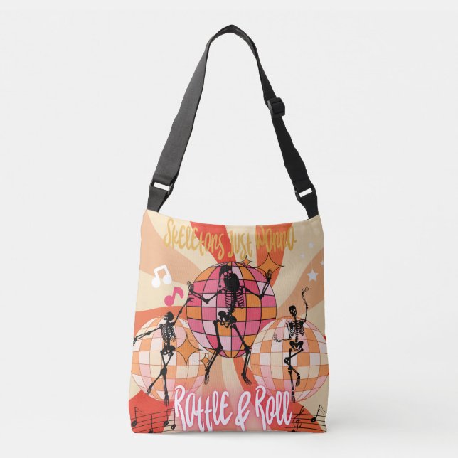 Funny Skeletons Just Wanna Rattle&Roll Axelväska (Framsida)