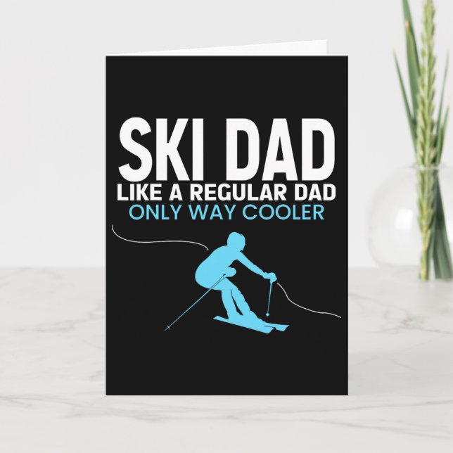 Funny Ski Dad Fathers Day - Cool Skier For Men Dad Kort (Framsida)