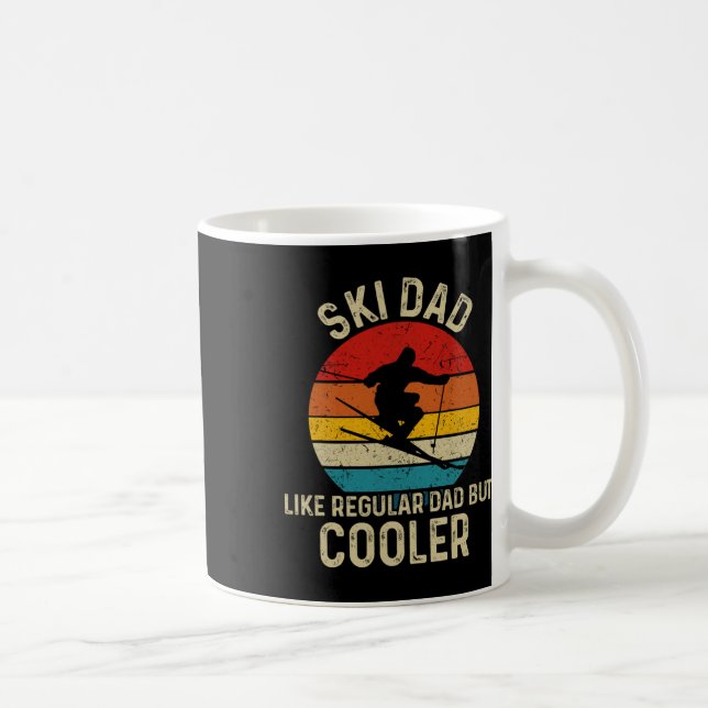 Funny Ski Dad Shirt Skier Fathers Skiing Gift Dad  Kaffemugg (Höger)