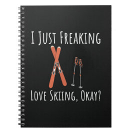 Funny Ski Gifts Skiing Humor Skier Winter Sports Anteckningsbok