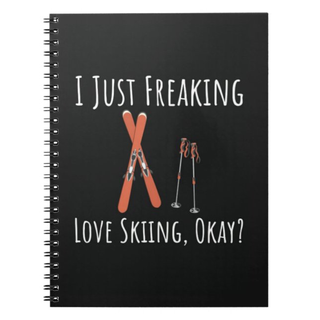 Funny Ski Gifts Skiing Humor Skier Winter Sports Anteckningsbok (Framsidan)