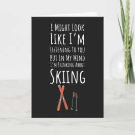 Funny Skier Cards Winter Sports Skiing Ski Lover Kort