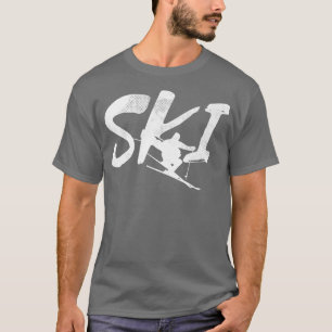 Funny Skiing Älskare Coola Ski Snö Winter Sports S T Shirt