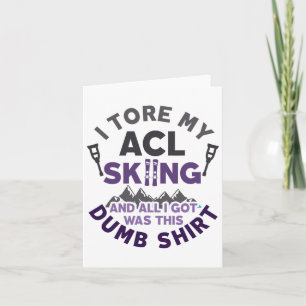 Funny Skiing Knee Injury Torn Acl kommer bra Kort