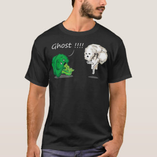Funny Skrämt Broccoli av Ghost CauliblommFunny T Shirt