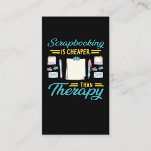Funny Skrapbooking Therapy Bok Craiting Hobby Visitkort