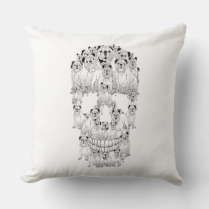 Funny Skull Costume Manar Women Bulldog Älskare G Kudde